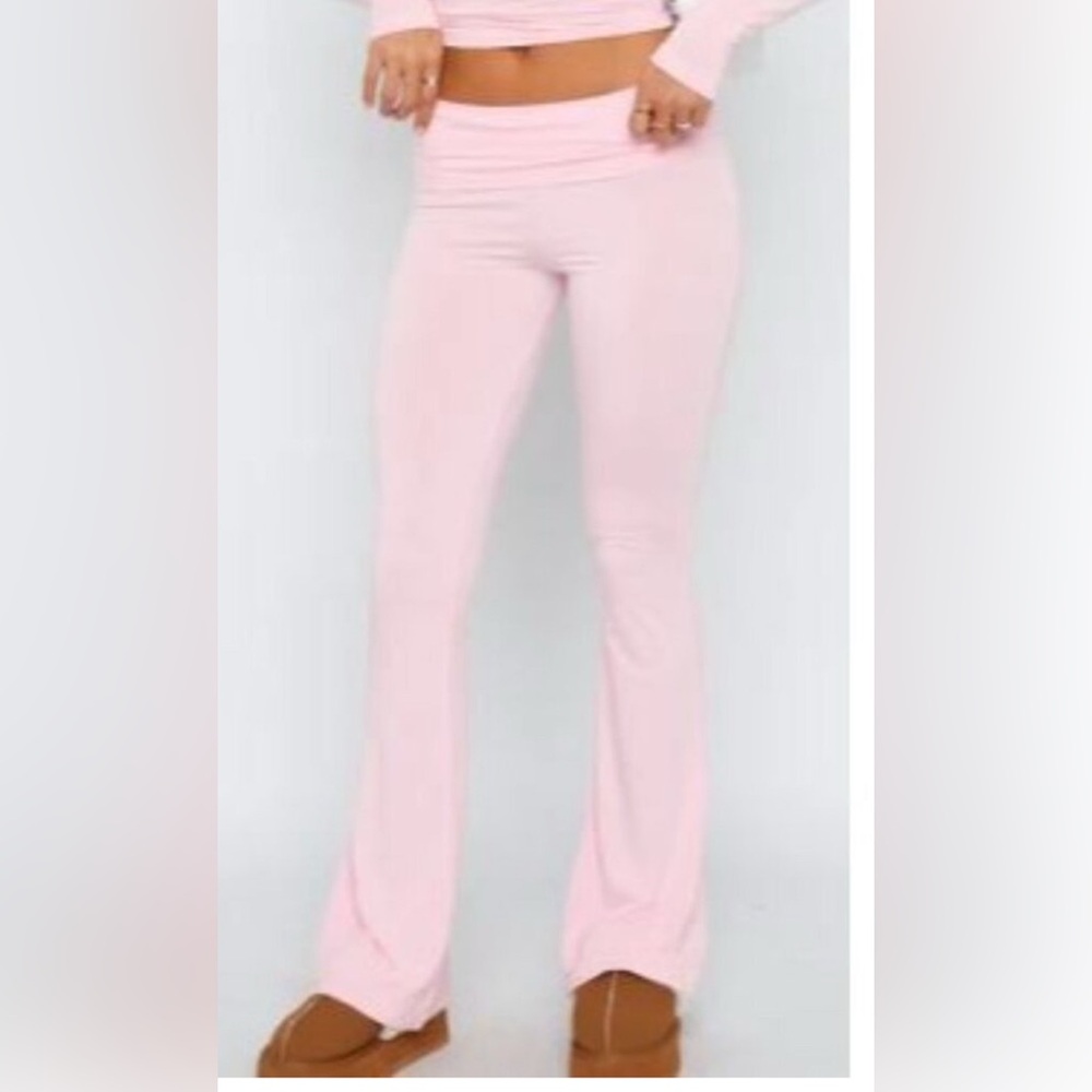 Baby Pink Flared Lounge Pants